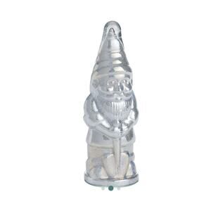 WORLD MARKET EXCLUSIVE Silver Glass Glittered Gnome Decor 12” Tall 4” Wide